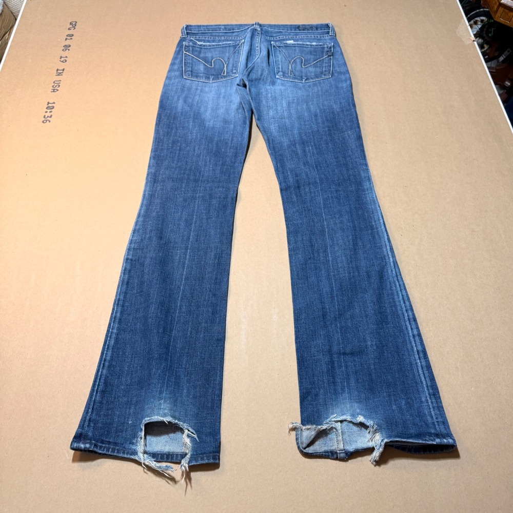 Y2K Citizens of Humanity Kelly 001 Bootcut Jeans 27 Blue Fair Distressed Hem